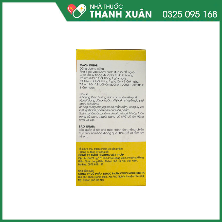 OZOLDRIK  giúp bổ sung chất điện giải cho cơ thể